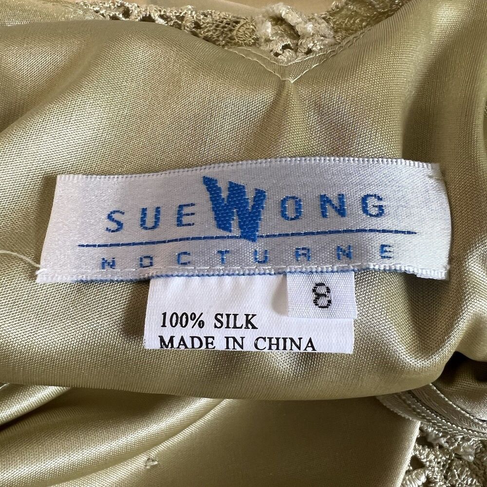 Sue Wong Nocturne Silk Beaded Lace Formal Maxi Gown Mermaid Women’s 8 - Picture 8 of 16